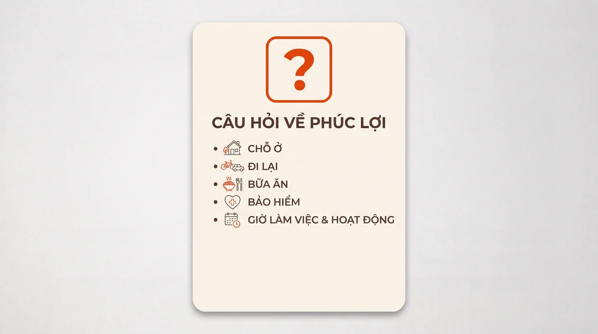 Khối câu hỏi nên hỏi host về phúc lợi