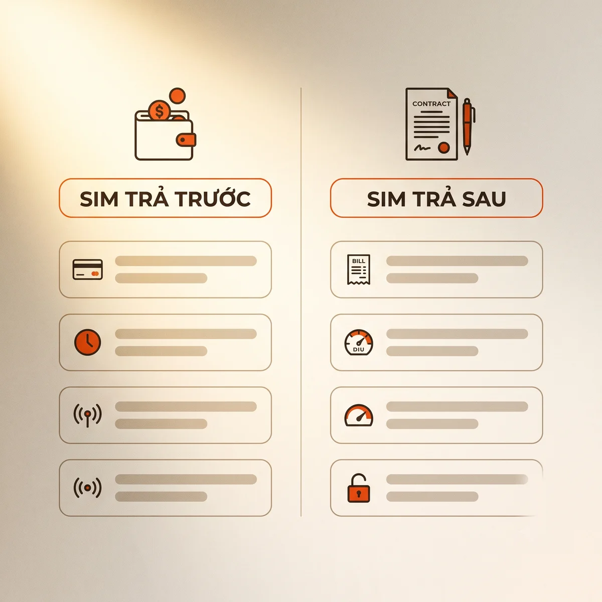 Đồ họa so sánh sim trả trước và trả sau